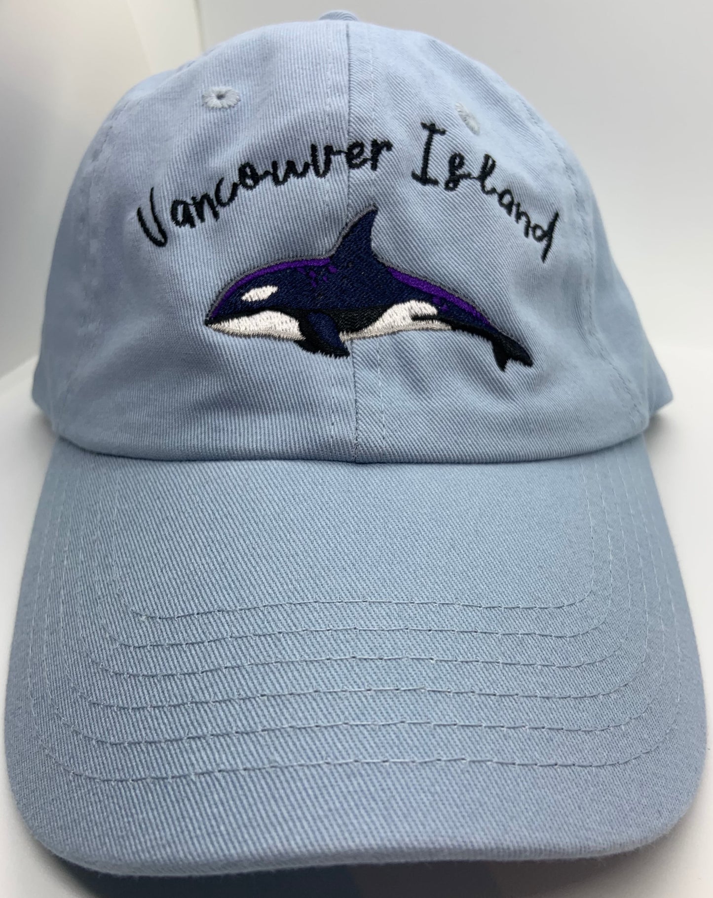 'Orca' Dad Hat – 'Orca' dad hat with a detailed embroidered design, celebrating wildlife and nature in the Gulf Islands.
Featuring Vancouver Island.