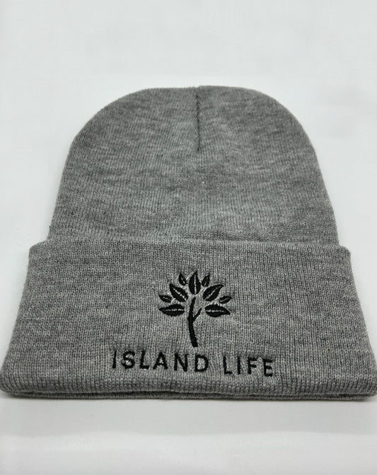 'Heather Grey' Embroidered Toque – 'Heather Grey' embroidered toque for warmth and comfort, perfect for cooler island weather.