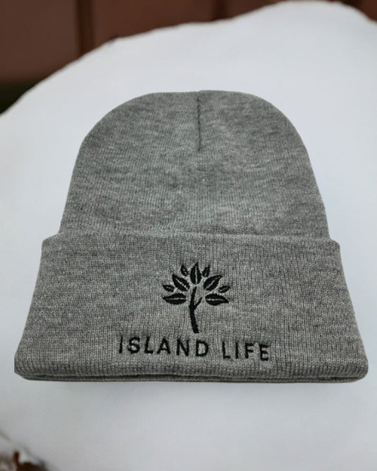 'Heather Grey' Embroidered Toque