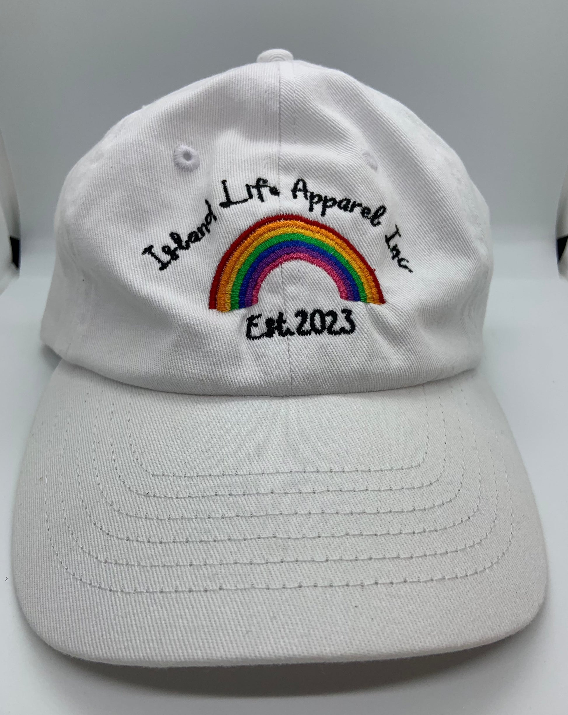'Rainbow' Dad Hat – Vibrant 'Rainbow' dad hat, perfect for brightening up your island wardrobe with bold colours.
