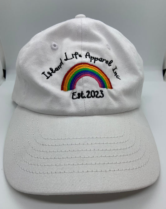'Rainbow' Dad Hat – Vibrant 'Rainbow' dad hat, perfect for brightening up your island wardrobe with bold colours.